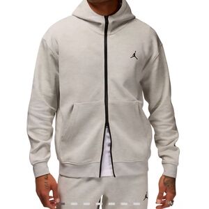 Jordan Men's Light Gray Zip-Up Sweater